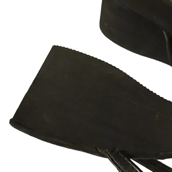 Olivia Miller Black Rhinestone Platform Sandals - Picture 5 of 5